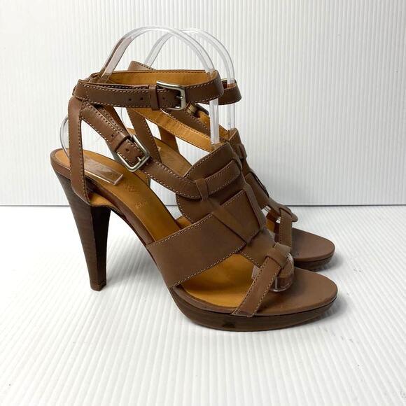 COPY - Women's J. Crew Menara High Heel Strappy Sandals Taupe Brown High Heels … - Picture 11 of 11